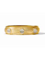 Julie Vos Cobblestone Hinge Bangle - Ivory Cat's Eye