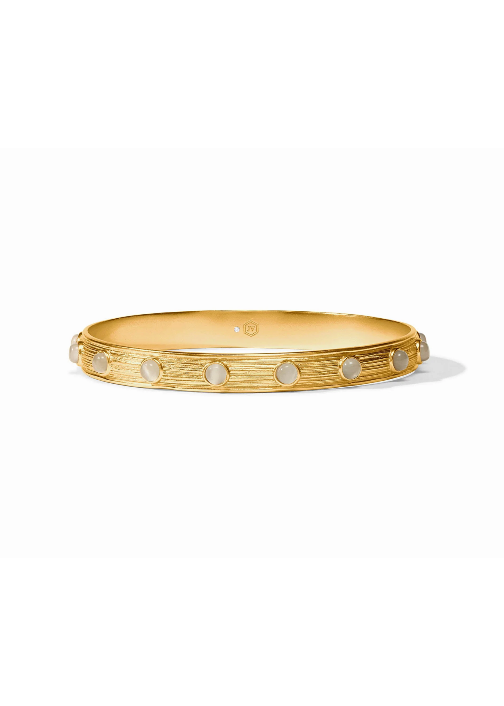Julie Vos Cobblestone Bangle - Ivory Cat's Eye - Lg