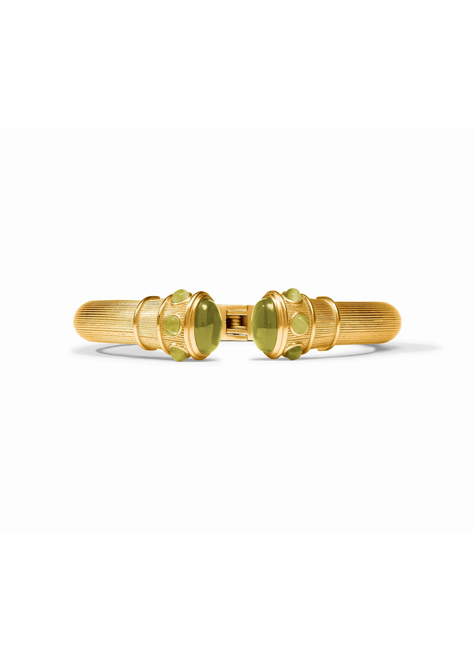 Julie Vos Cobblestone Demi Cuff - Green Cat's Eye