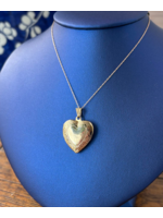 Jordans Engravable Heart Scroll Locket 10k
