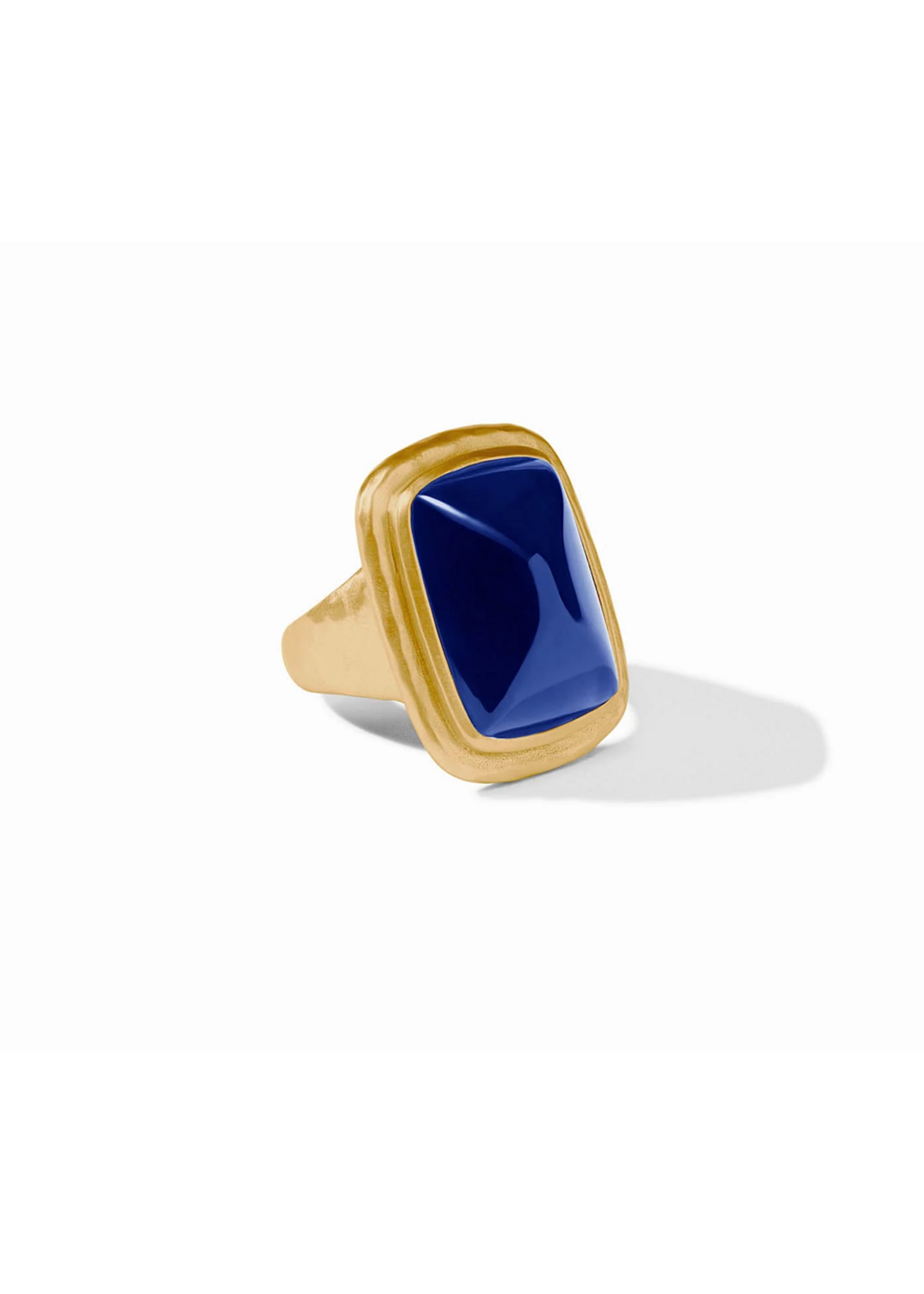 Julie Vos Sahara Stone Ring Iridescent Sapphire Blue sz 8