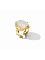 Julie Vos Essex Statement Ring Mother of Pearl sz 8/9