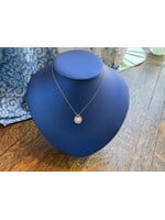 Jordans Alice Pearl Halo .25cttw Dia 14k adj chain