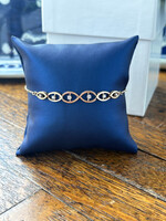 Jordans 14k Open Oval Diamond Bracelet