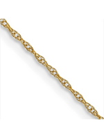 Jordans .6 mm 10k Cable Chain 22in