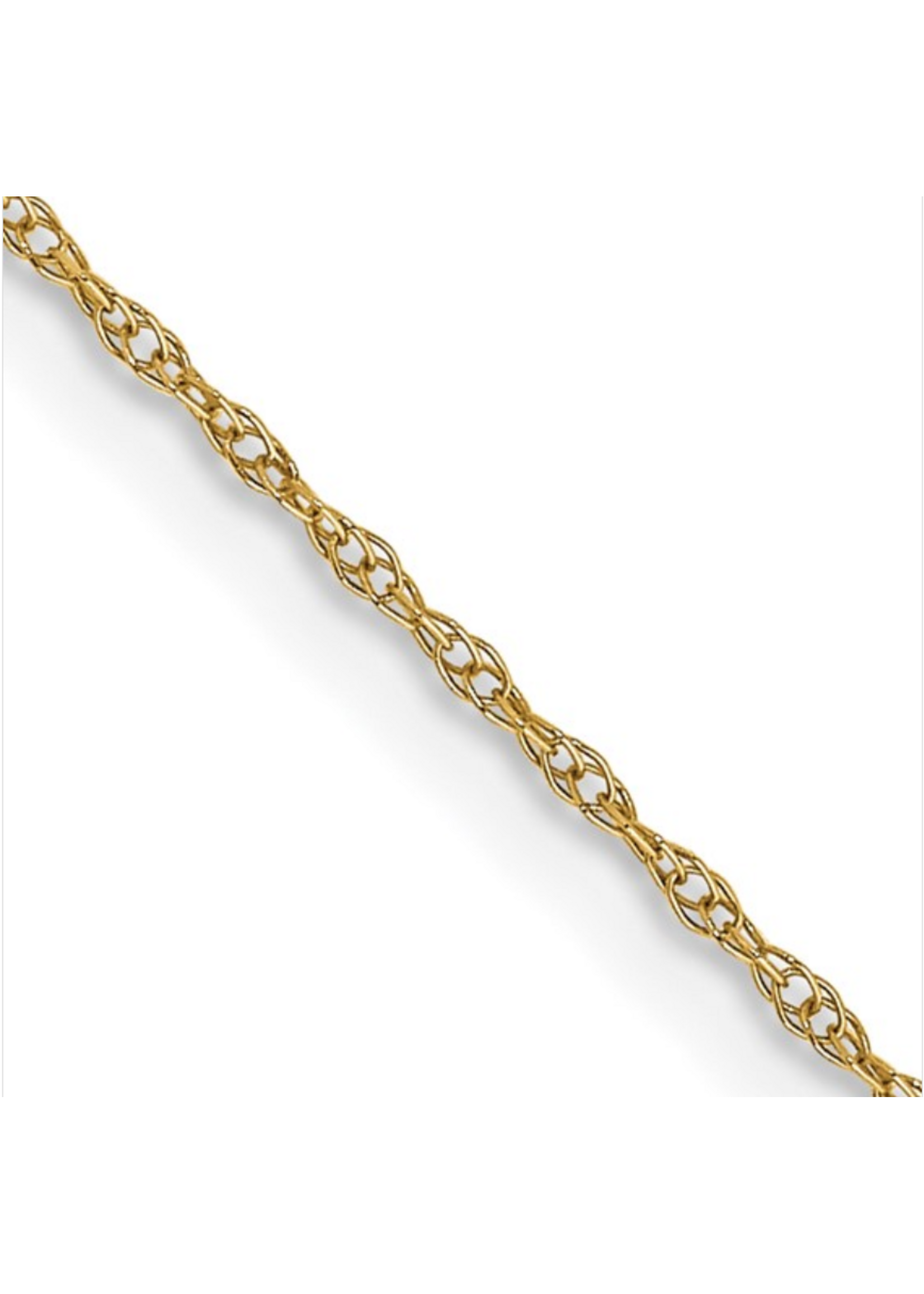 Jordans .6 mm 10k Cable Chain 22in