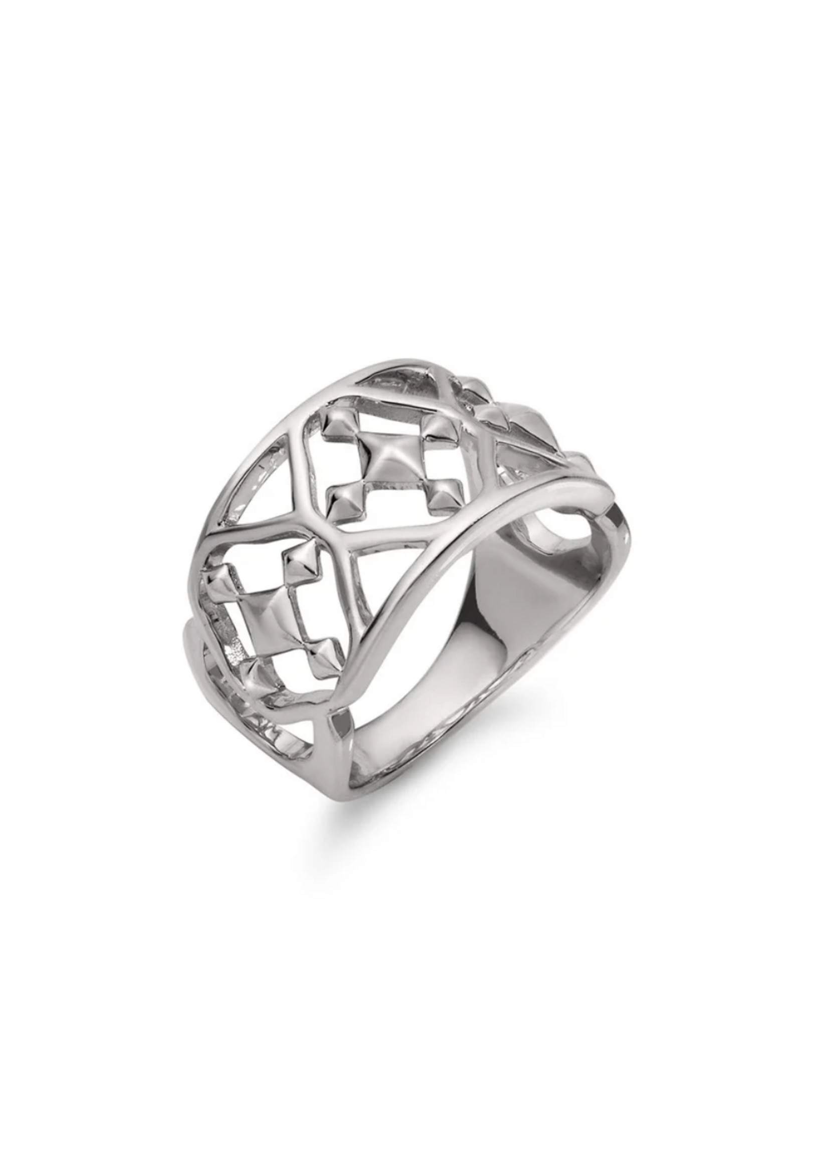 Gracewear Sterling Silver Shield Ring sz 6