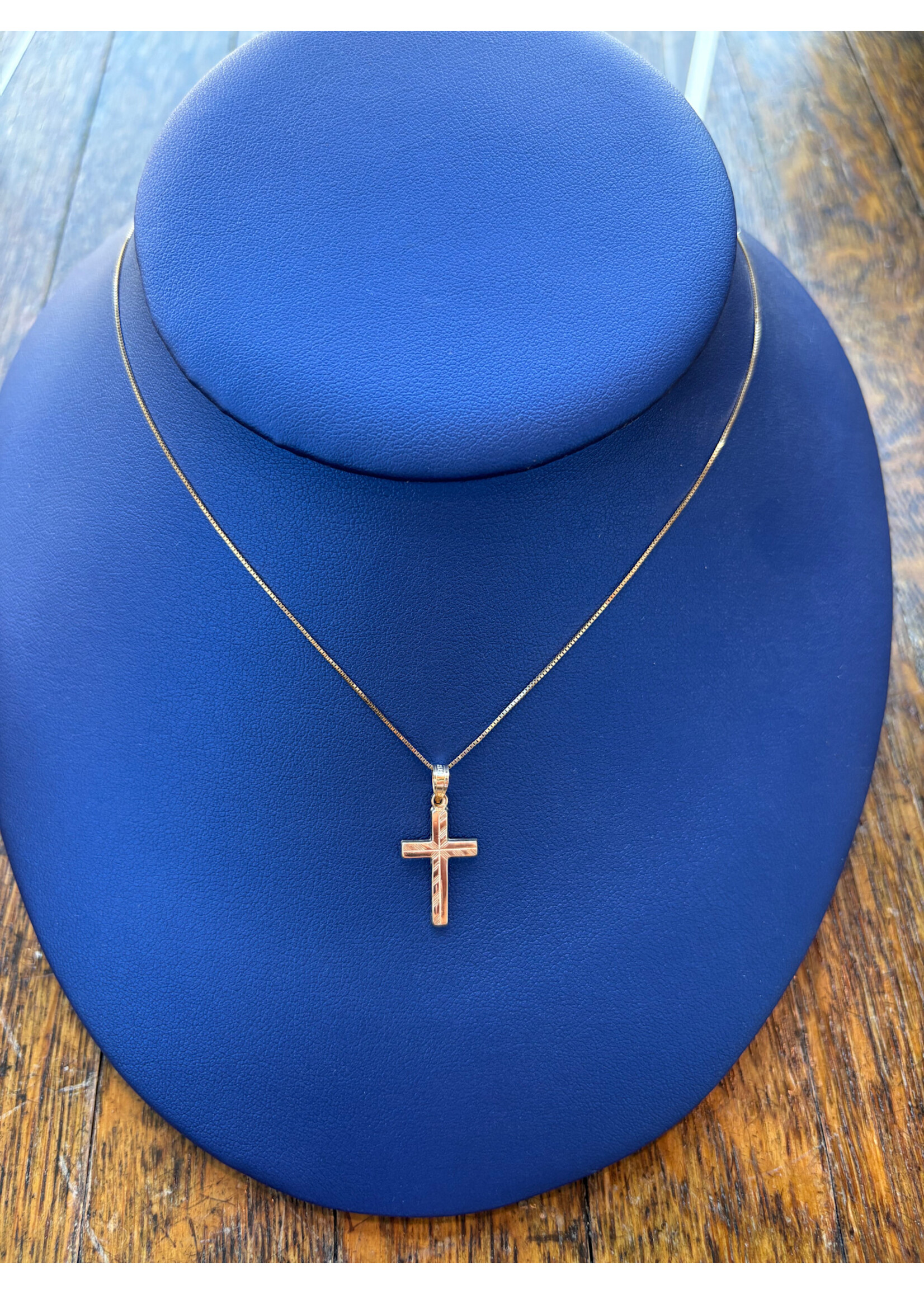 Jordans 14k Etched Cross Necklace 16in