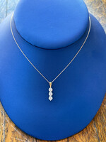 Jordans 3 Stone Lab Grown Diamond Pendant 1cttw 10k