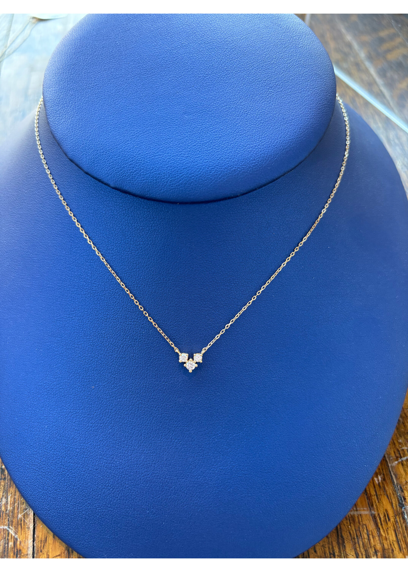 Jordans GP Lab Grown Diamond Trio Necklace adj Chain