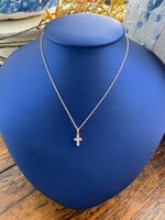 Jordans Mini Diamond Cross 14k 16in