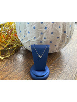 Jordans .11cttw Dainty Heart Necklace adj chain 10k