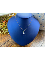 Jordans 10k Diamond Trio Pearl Drop Necklace