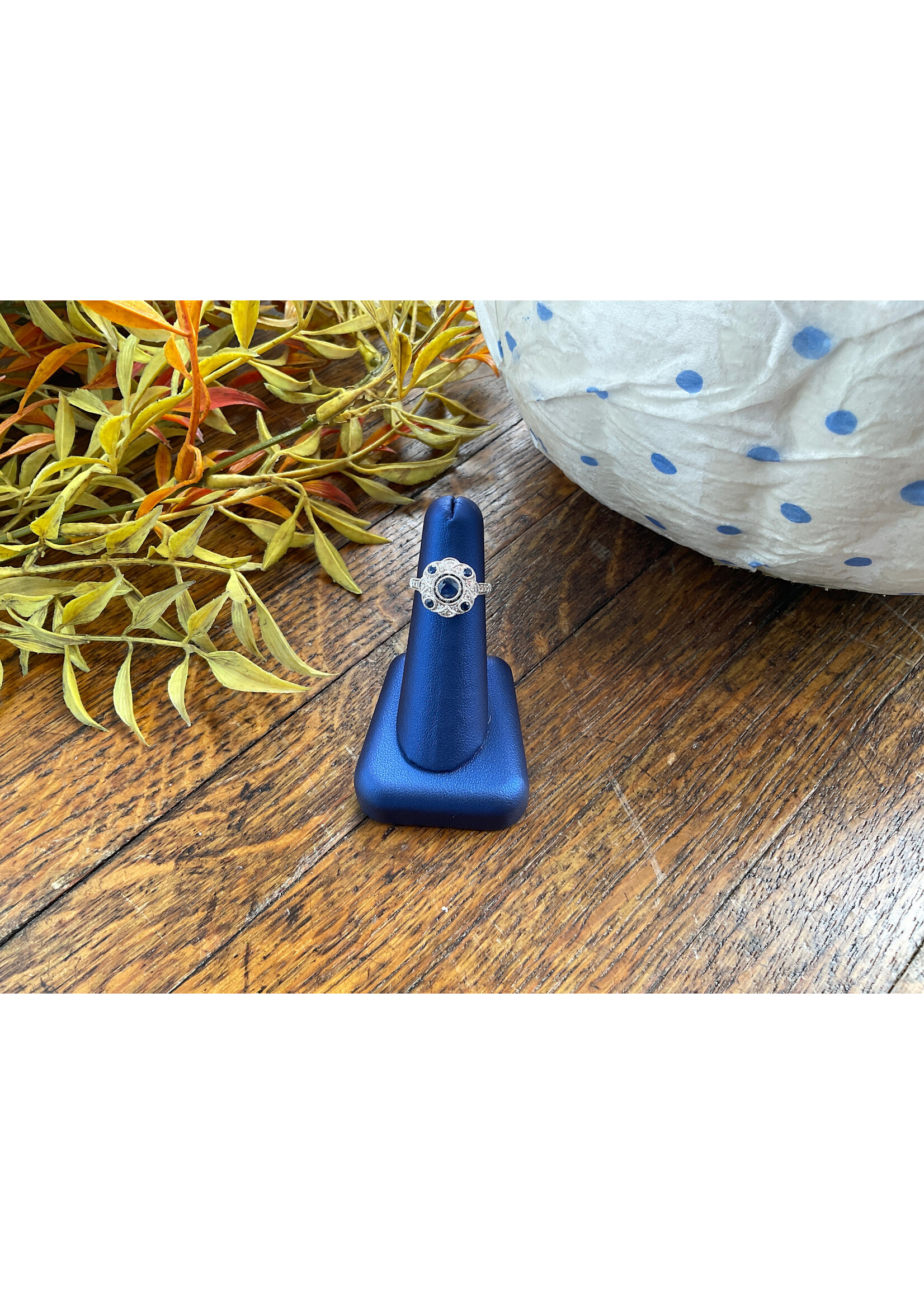 Jordans The Blue Belle Ring .70cttw Sapphire .20cttw Diamond 10k white