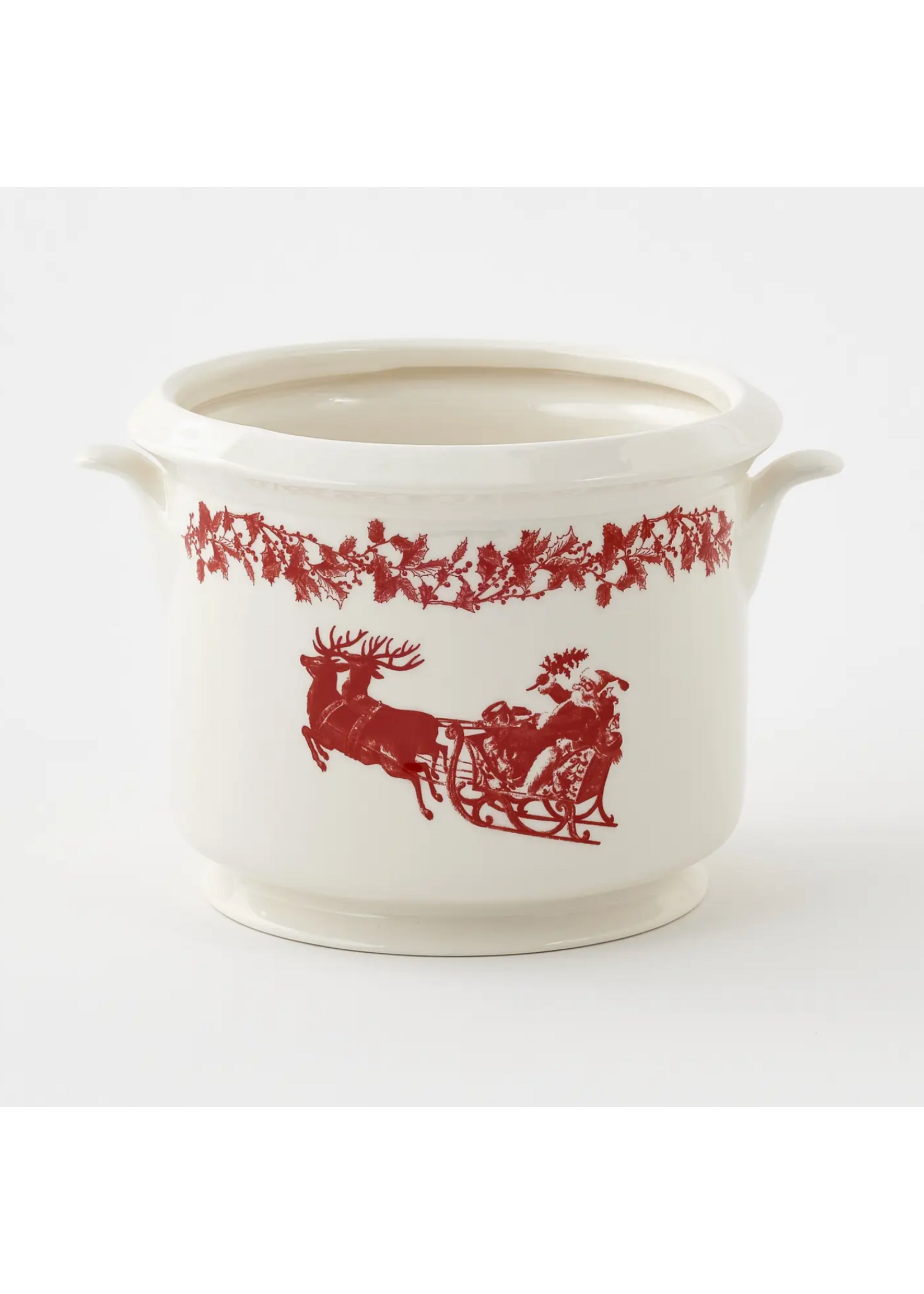 Jordans Red and White Christmas Cachepot