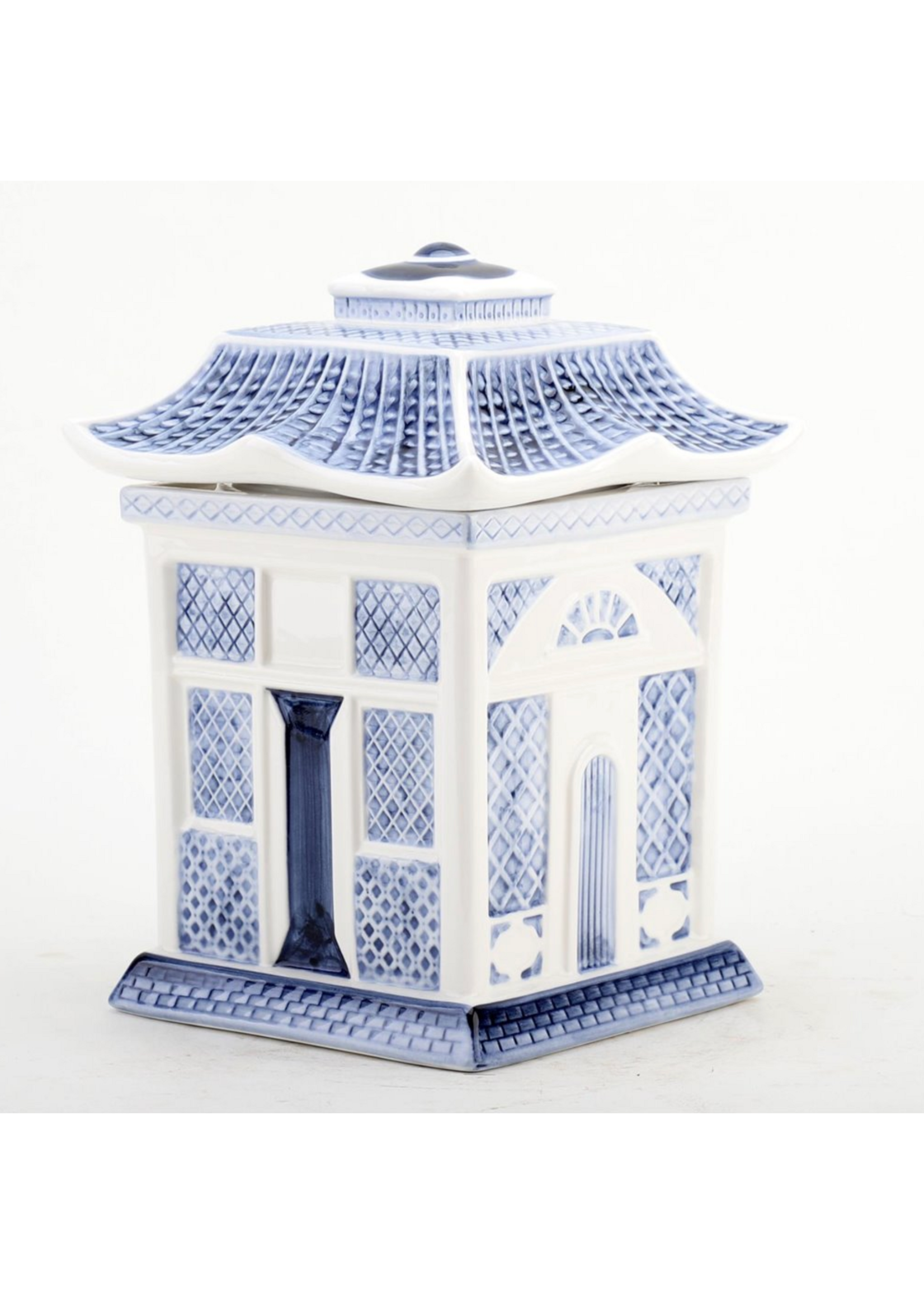 Jordans Blue Willow Lidded Jar