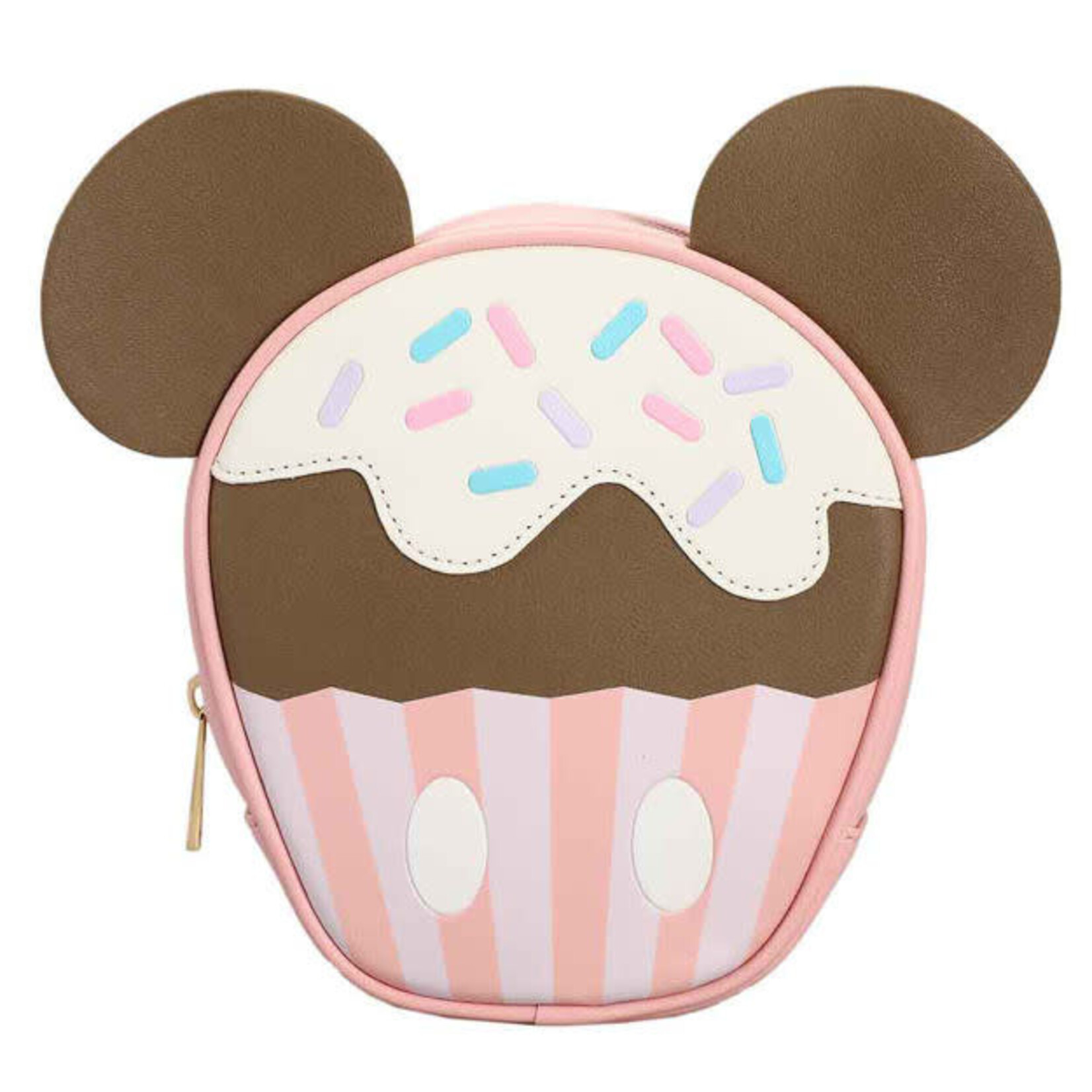 DISNEY MICKEY MOUSE SWEET TOOTH CUPCAKE TRAVEL COSMETIC BAG