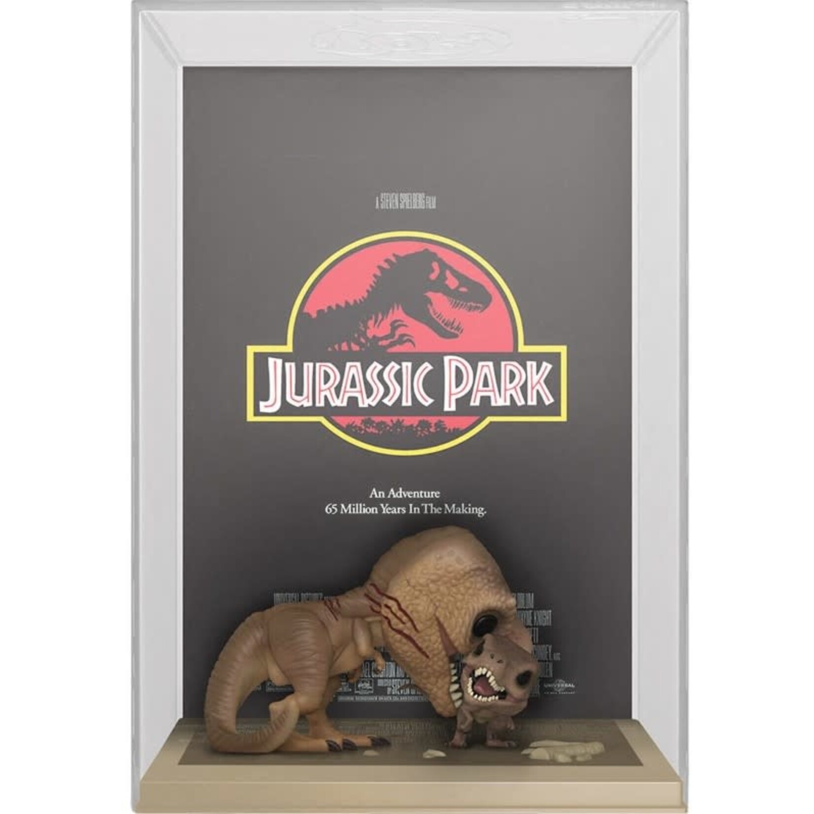 Jurassic Park Jurassic Park Tyrannosaurus Rex 6-Inch Pop! Figure and Velociraptor Funko Pop! Movie Poster with Case