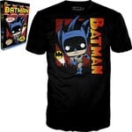 DC The Batman Adult Boxed Black Pop! T-Shirt - MEDIUM