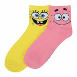 SpongeBob SpongeBob - Patrick and SpongeBob 2-Pack Quarter Crew Socks