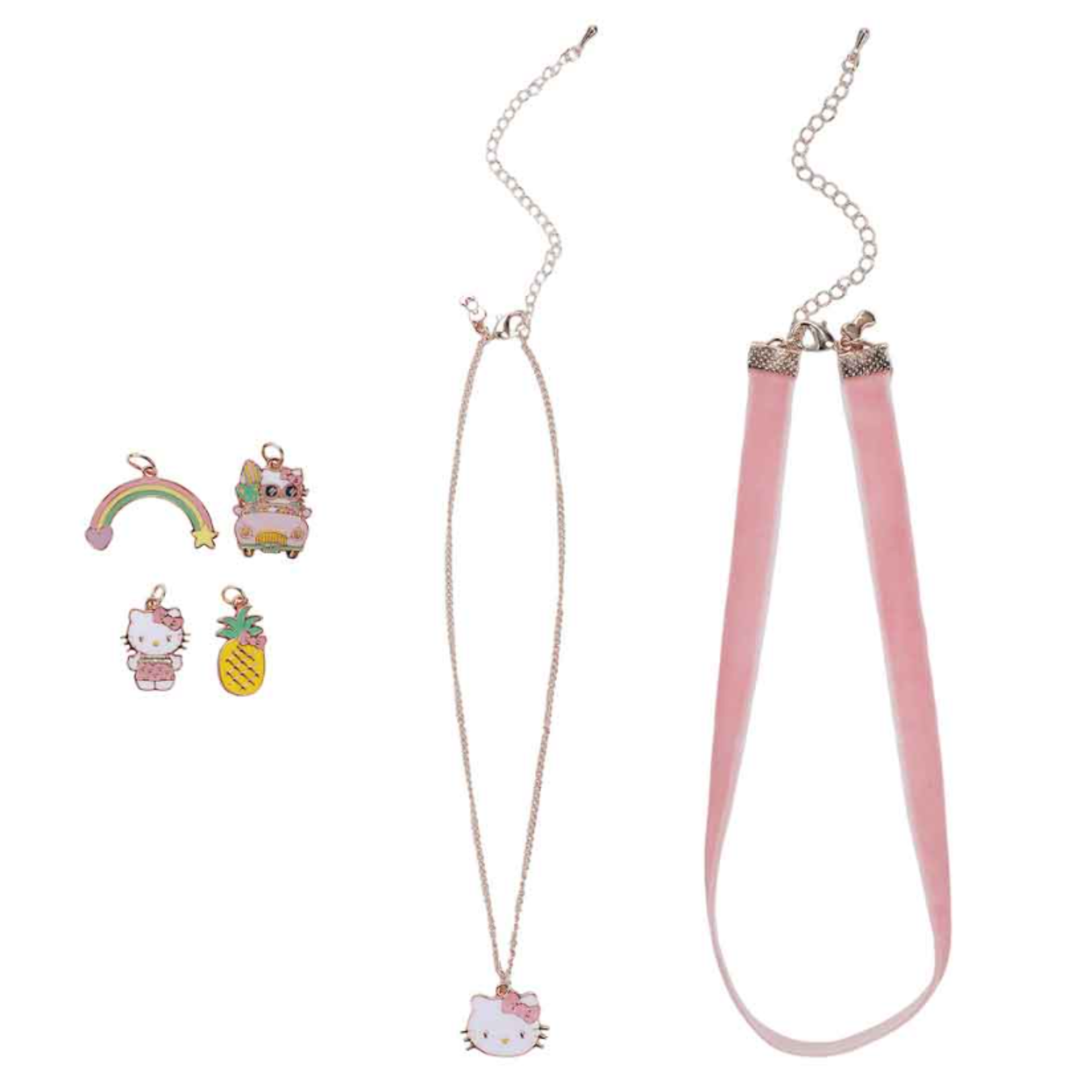Sanrio Sanrio - Hello Kitty Velvert and Chain Choker Set (w/ Charms)
