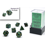 Chessex Chessex - Scarab Jade/Gold Mini 7 Dice Set