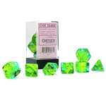 Chessex Chessex - Gemini Translucent Green-Teal/Yellow 7 Dice Set