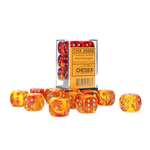 Chessex Chessex - Translucent Red-Yellow/Gold 16mm D6 Dice Block