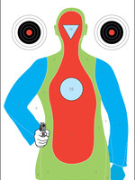 Action Action Target PRB21E100 High Visibility Fluorescent B-21E Silhouette Paper Target 23" x 35"