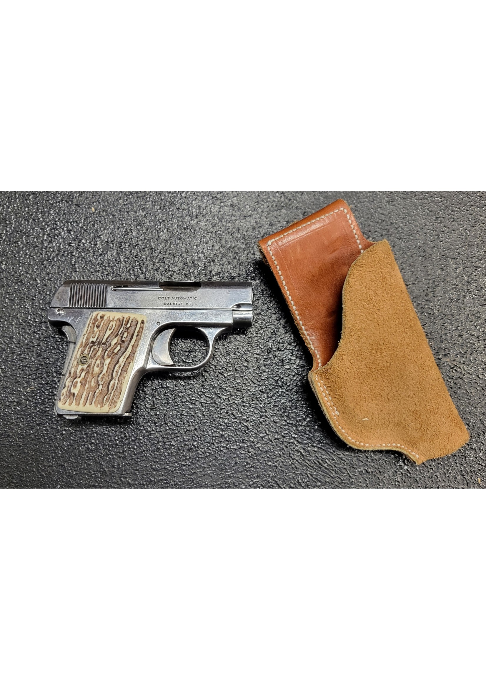 COLT MFG (USED) Colt 1908 Vest Pocket 25 ACP Automatic Antler Grips