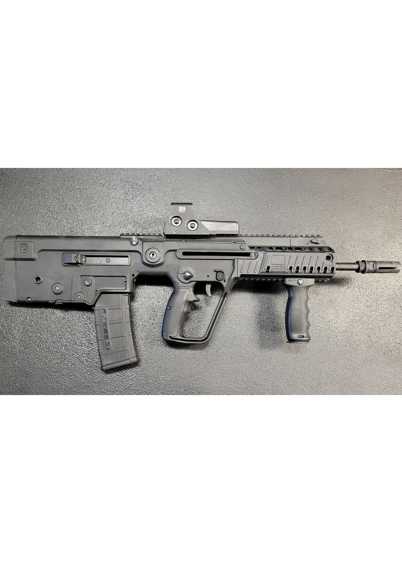 IWI (USED) IWI Tavor X95 5.56 16" Black bullpup w/ flash hider vertical foregrip and Eotech 512