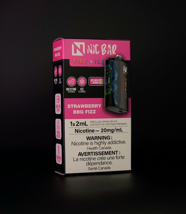 Nic Bar Fire n' Ice - Strawberry BBG Fizz