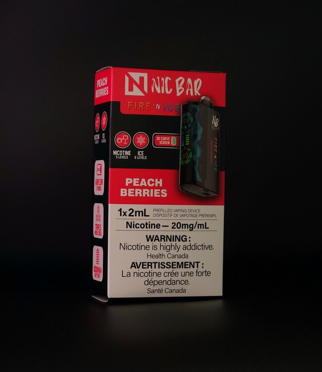 Nic Bar Fire n' Ice - Peach Berries