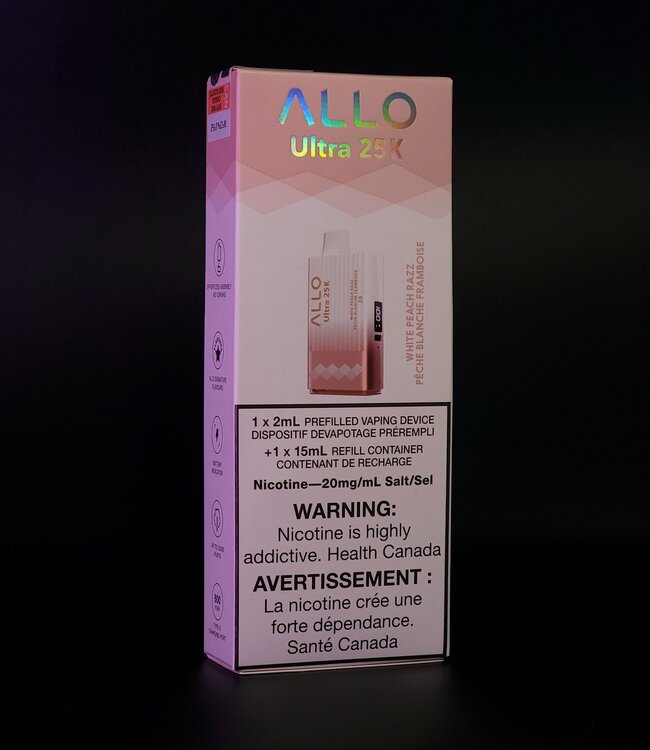 Allo Ultra 25K - White Peach Razz
