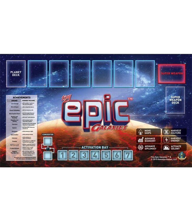 TINY EPIC GALAXIES OFFICIAL GAME PLAYMAT 24 in X 14 in * 61 cm X 35.5 cm (EN)