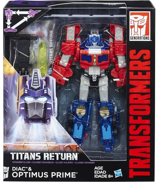 TRANSFORMERS - TITAN RETURN VOYAGER CLASS OPTIMUS PRIME & DIAC