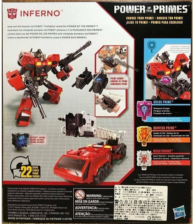 Transformer Power of  the Primes: Inferno