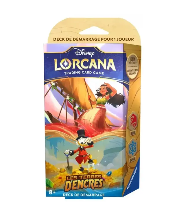 DISNEY LORCANA  -  LES TERRES D'ENCRES  -  DECK DE DÉMARRAGE - MOANA ET PICSOU -  (FR)
