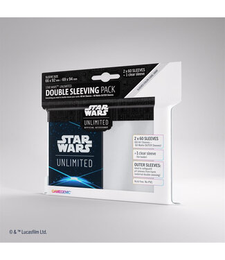 STAR WARS UNLIMITED  -  GAMEGENIC  -  POCHETTES TAILLE STANDARD - PAQUET DOUBLE - ESPACE BLEU (60-60) (ML)