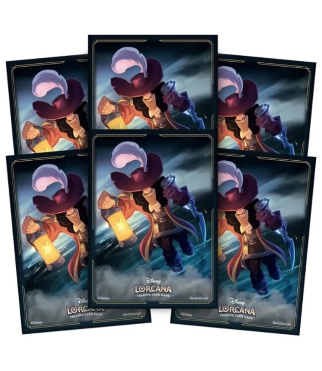 DISNEY LORCANA  -  THE FIRST CHAPTER  -  STANDARD SIZE SLEEVES - CAPTAIN HOOK (65) - MAT