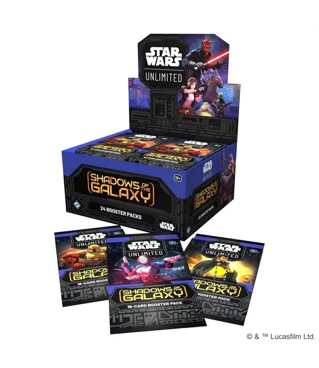 STAR WARS UNLIMITED  -  SHADOWS OF THE GALAXY - BOITE BOOSTER (24)  (EN) ***LIMITE DE 1 BOITE DE PAQUETS PAR CLIENT***