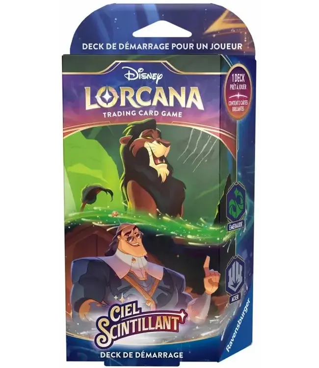 DISNEY LORCANA  -  CIEL SCINTILLANT  -  DECK DE DÉMARRAGE - SCAR & KRONK - ÉMERAUDE/ACIER (FR)