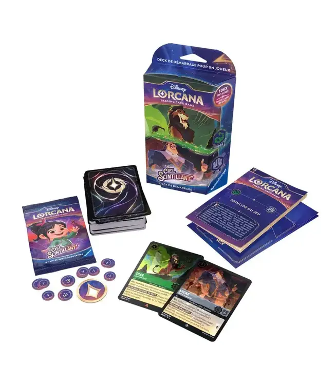 DISNEY LORCANA  -  CIEL SCINTILLANT  -  DECK DE DÉMARRAGE - SCAR & KRONK - ÉMERAUDE/ACIER (FR)