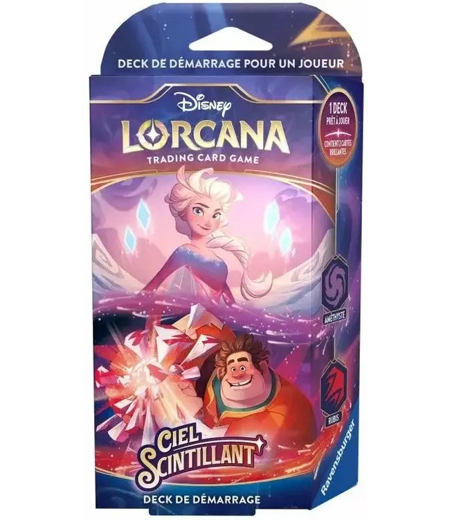 DISNEY LORCANA  -  CIEL SCINTILLANT  -  DECK DE DÉMARRAGE - ELSA & RALPH - AMÉTHYSTE/RUBIS (FR)