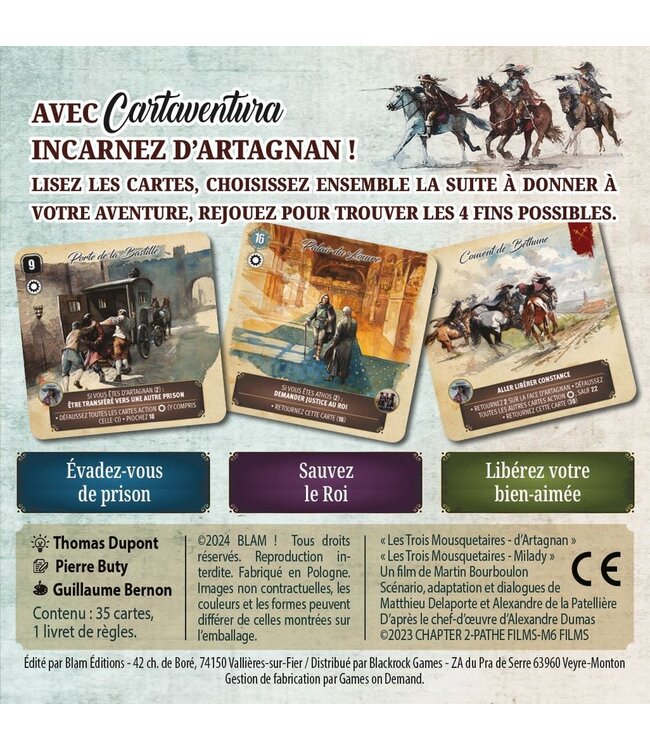 CARTAVENTURA  -  3 MOUSQUETAIRES  -  AU NOM DU ROI (FR)
