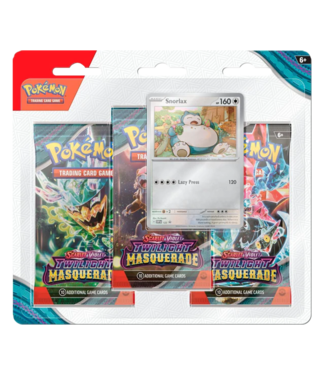 POKEMON: Twilight Masquerade 3PK BLISTER - SNORLAX (EN)