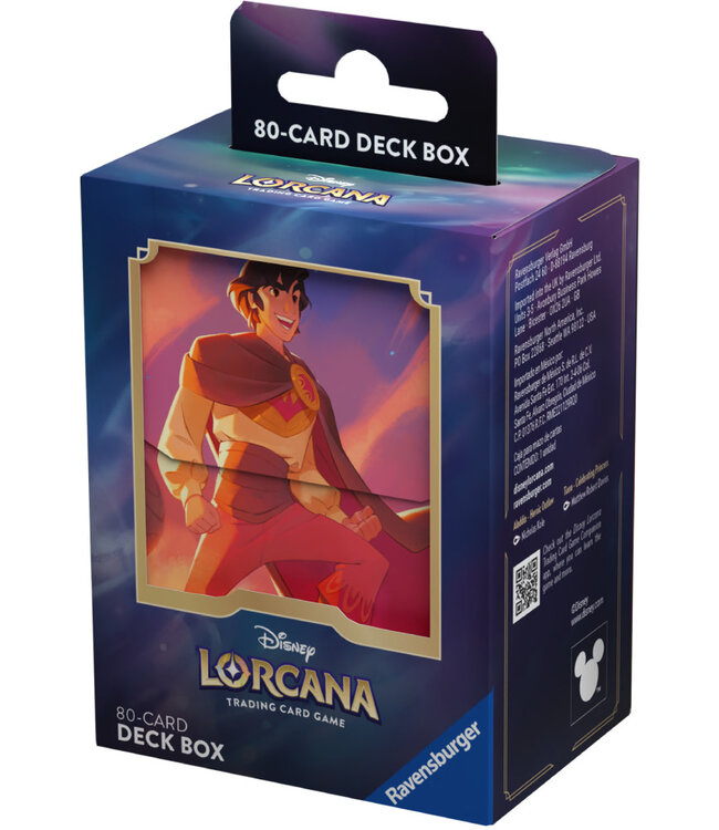 DISNEY LORCANA  -  CIEL SCINTILLANT  -  BOÎTE DE PLASTIQUE POUR DECK - ALADDIN  – (MLV)