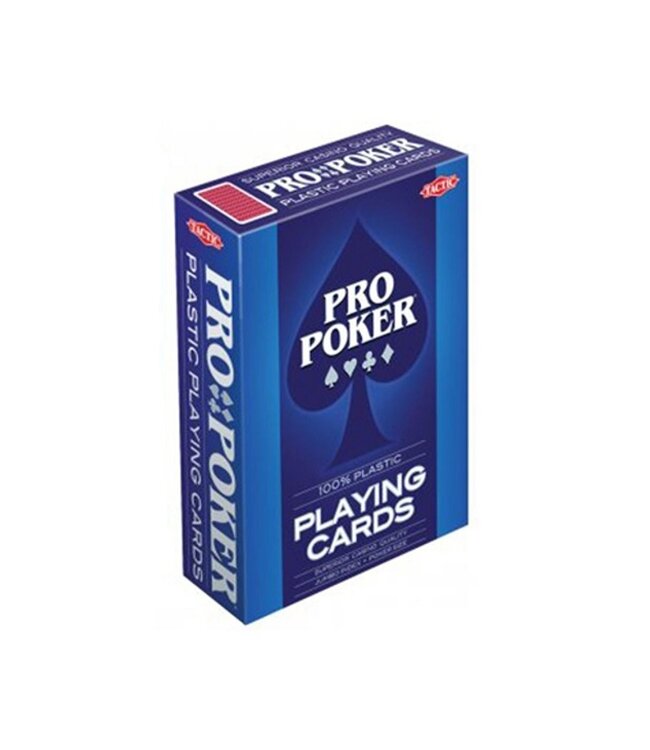 CARTES FORMAT POKER  -  PRO POKER - CARTE EN PLASTIQUE - ROUGE