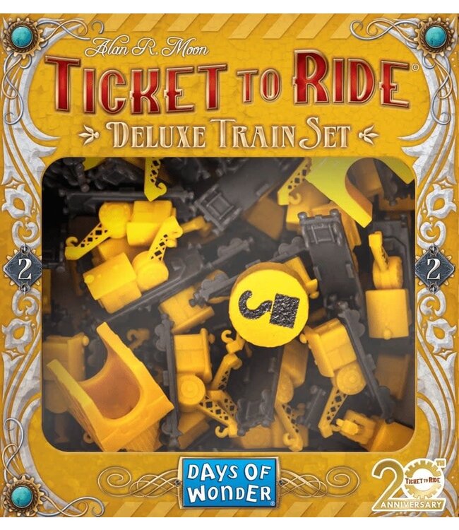 TICKET TO RIDE  # 2  -  20TH ANNIVERSARY DELUXE TRAIN SET - YELLOW (ML)
