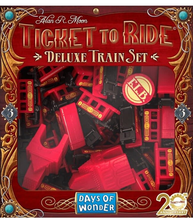TICKET TO RIDE  # 3  -  COFFRET DE TRAIN DE LUXE 20E ANNIVERSAIRE - ROUGE (ML)